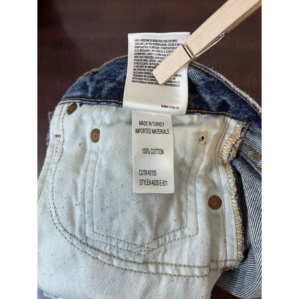 Agolde Women's High Rise Denim Short Distressed Size 27 100% Cotton - Picture 8 of 8